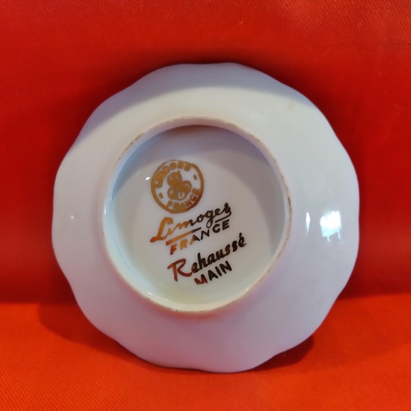 Limoges Art Limoges France Rehausse Main Miniature Porcelain Plate